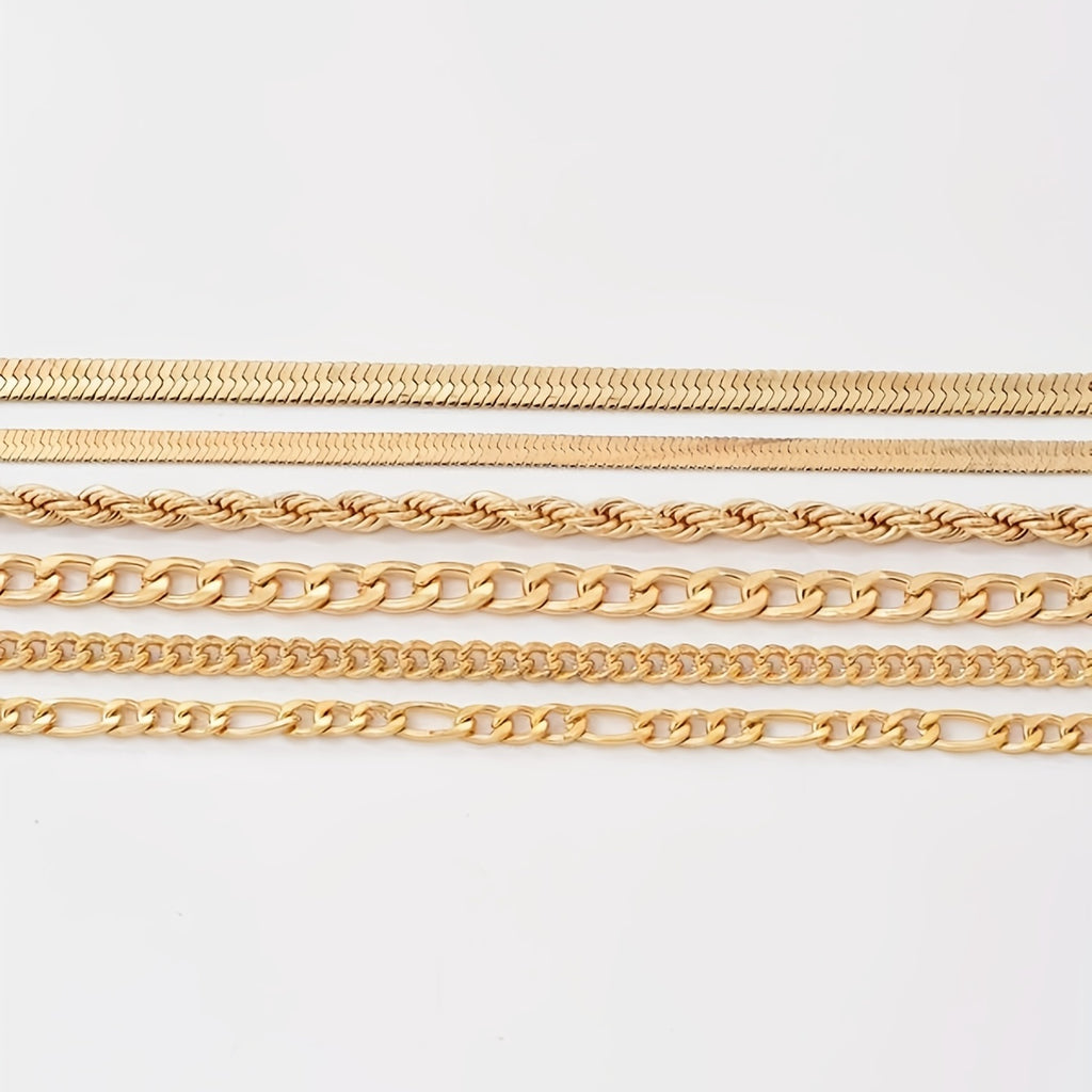 6pcs Bracelet 14K OR PLAQUE